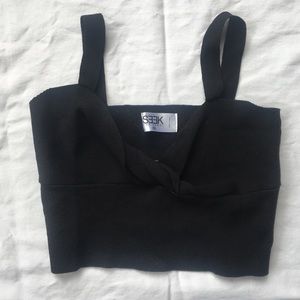 Seek the label black crop top.